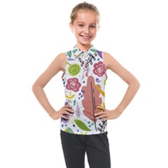 Flowers-101 Kids  Sleeveless Polo Tee