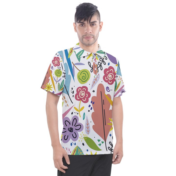 Flowers-101 Men s Polo Tee