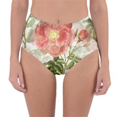 Flowers-102 Reversible High-waist Bikini Bottoms