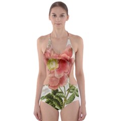 Flowers-102 Cut-out One Piece Swimsuit