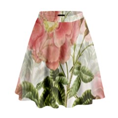 Flowers-102 High Waist Skirt