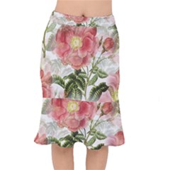 Flowers-102 Short Mermaid Skirt