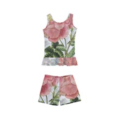 Flowers-102 Kids  Boyleg Swimsuit