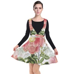 Flowers-102 Plunge Pinafore Dress