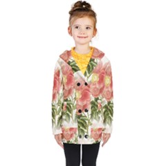 Flowers-102 Kids  Double Breasted Button Coat