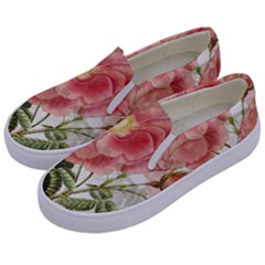 Flowers-102 Kids  Canvas Slip Ons