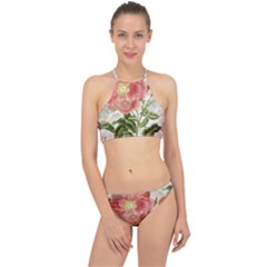 Flowers-102 Racer Front Bikini Set