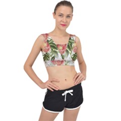 Flowers-102 V-back Sports Bra