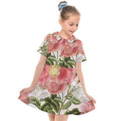 Flowers-102 Kids  Short Sleeve Shirt Dress