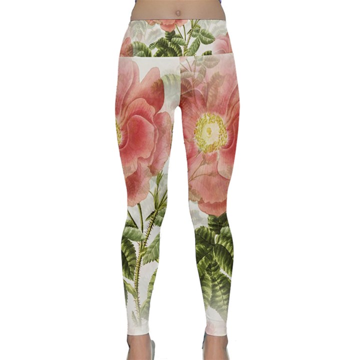 Flowers-102 Lightweight Velour Classic Yoga Leggings