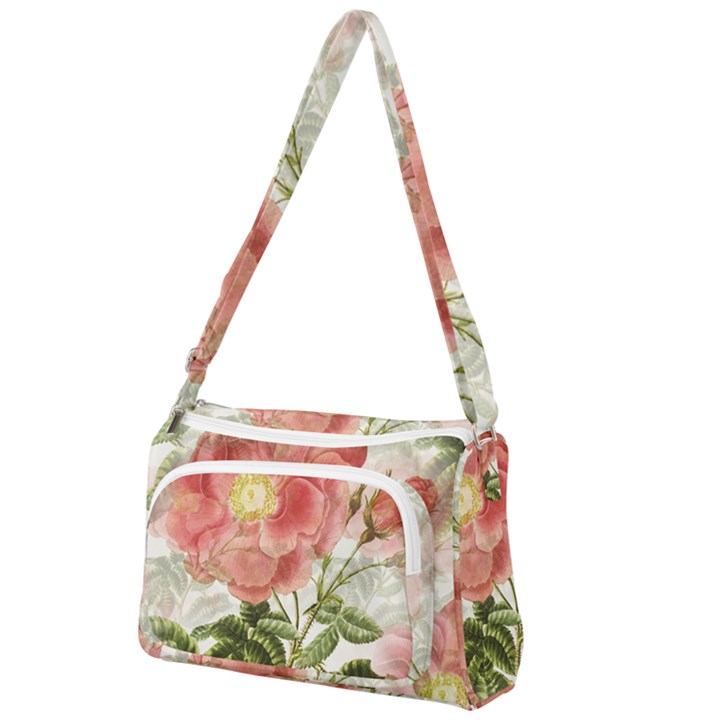 Flowers-102 Front Pocket Crossbody Bag