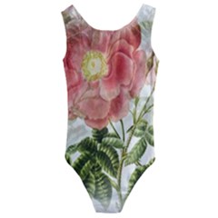 Flowers-102 Kids  Cut-out Back One Piece Swimsuit