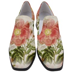 Flowers-102 Women Slip On Heel Loafers