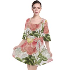 Flowers-102 Velour Kimono Dress