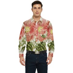 Flowers-102 Men s Long Sleeve Pocket Shirt 