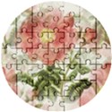 Flowers-102 Wooden Puzzle Round View1