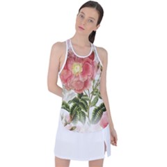 Flowers-102 Racer Back Mesh Tank Top