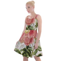 Flowers-102 Knee Length Skater Dress