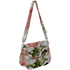 Flowers-102 Saddle Handbag