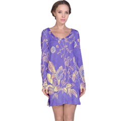 Flowers-103 Long Sleeve Nightdress