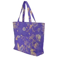 Flowers-103 Zip Up Canvas Bag