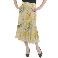 Flowers-104 Midi Mermaid Skirt