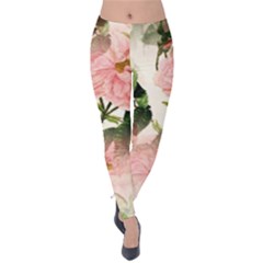 Flowers-105 Velvet Leggings by nateshop