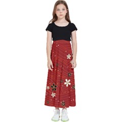 Flowers-106 Kids  Flared Maxi Skirt by nateshop