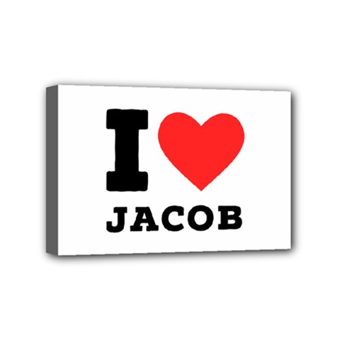 I Love Jacob Mini Canvas 6  X 4  (stretched) by ilovewhateva