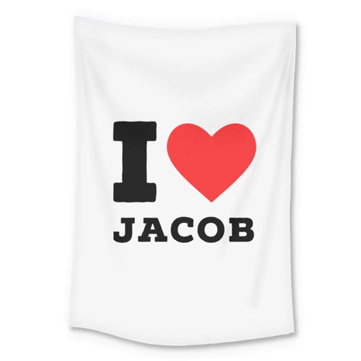 I love jacob Large Tapestry