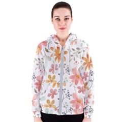 Flowers-107 Women s Zipper Hoodie