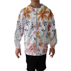 Flowers-107 Kids  Hooded Windbreaker