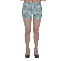 Flowers-108 Skinny Shorts