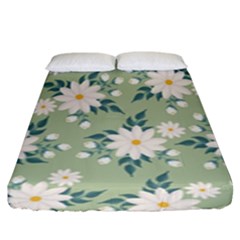 Flowers-108 Fitted Sheet (King Size)