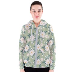 Flowers-108 Women s Zipper Hoodie