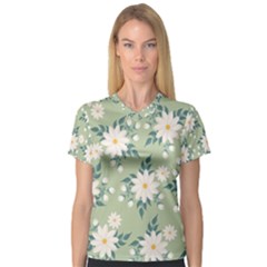 Flowers-108 V-Neck Sport Mesh Tee