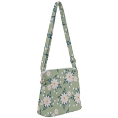 Flowers-108 Zipper Messenger Bag