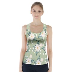 Flowers-108 Racer Back Sports Top