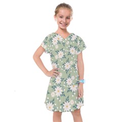 Flowers-108 Kids  Drop Waist Dress