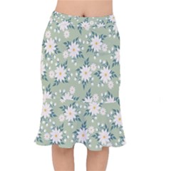 Flowers-108 Short Mermaid Skirt