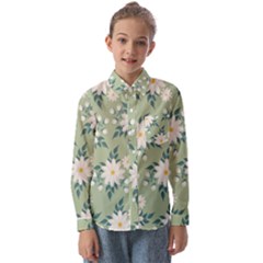 Flowers-108 Kids  Long Sleeve Shirt