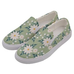 Flowers-108 Men s Canvas Slip Ons