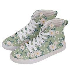 Flowers-108 Women s Hi-Top Skate Sneakers