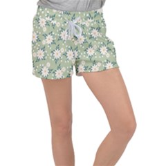 Flowers-108 Women s Velour Lounge Shorts