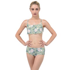 Flowers-108 Layered Top Bikini Set