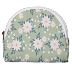 Flowers-108 Horseshoe Style Canvas Pouch