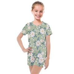 Flowers-108 Kids  Mesh Tee and Shorts Set