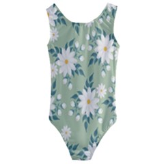 Flowers-108 Kids  Cut-Out Back One Piece Swimsuit