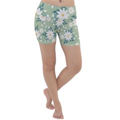 Flowers-108 Lightweight Velour Yoga Shorts