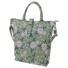 Flowers-108 Buckle Top Tote Bag